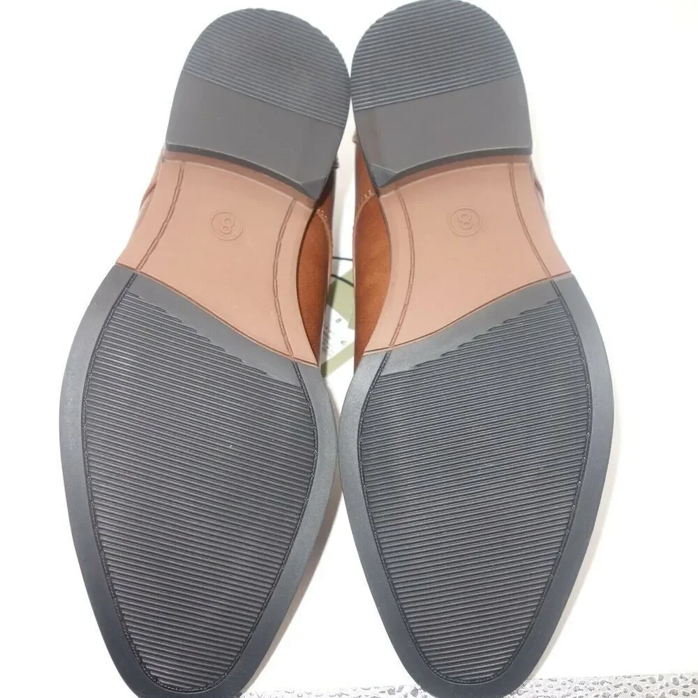 NEW Goodfellow & CO Men's Bryant Brown Leather Dress Shoes Size 8 Memory Foam